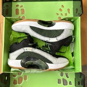 Nike Air Jordan XXXV 35 Bayou Boys Men Sz 10.5 DA2372-100 White Green Zion Shoes